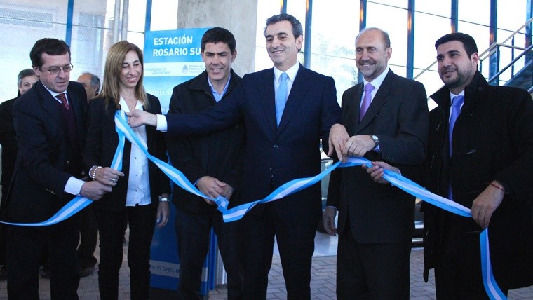 Randazzo vino a Rosario a cortar cinta este martes al mediodía.