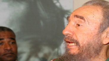 Fidel el sábado 22 de julio, cuando visitó la casa donde vivió el Che Guevara en Alta Gracia.