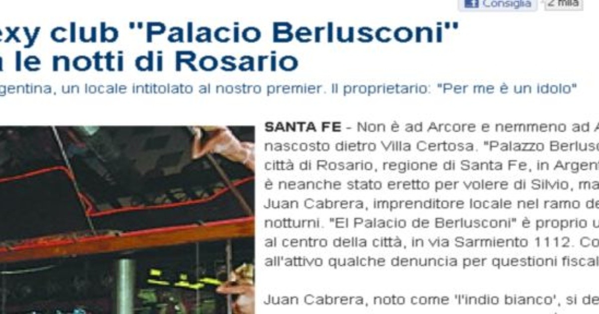 In Italia si parla di Palazzo Berlusconi e del business “travestito da prostituzione”