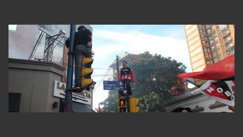 La Lepra salió a festejar el campeonato.