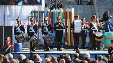 La Fanfarria Alto Perú le puso música al acto.