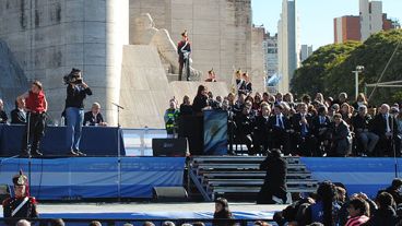 Cristina y Fein fueron las oradoras; los funcionarios escucharon en el palco.