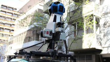 Los coches de Google recorriendo las calles de la ciudad.