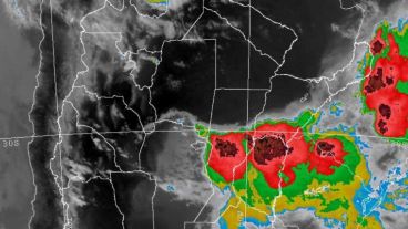 La imagen satelital para la zona central del país.