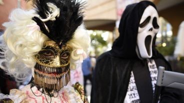 No podía faltar Scream en un desfile para salir a asustar. (EFE)