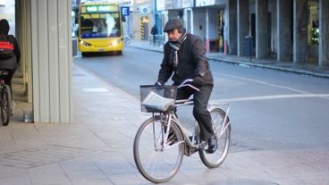 Para ir en bicicleta hace falta abrigo.