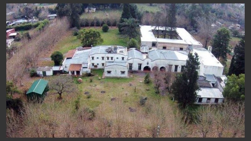 Vista aérea del complejo de General Rodríguez donde Lópéz fue atrapado infraganti.