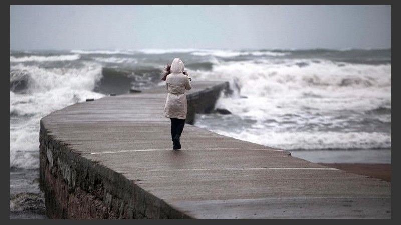 El temporal se siente fuerte en la costa atlántica. 