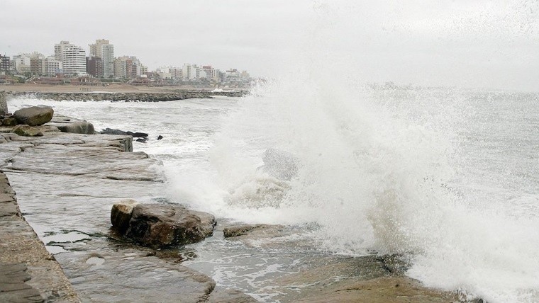 El temporal se siente fuerte en la costa atlántica. 