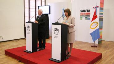 Lifschitz y Bullrich en conferencia de prensa este viernes.