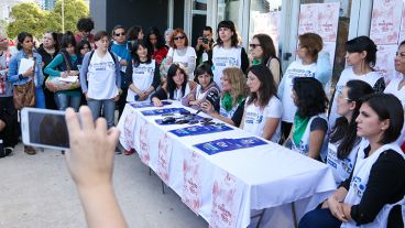 Las organizadoras dieron una conferencia de prensa este viernes.