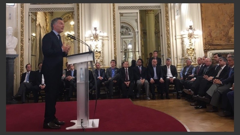 Macri hizo anuncios ligados a la energía en Casa Rosada. 