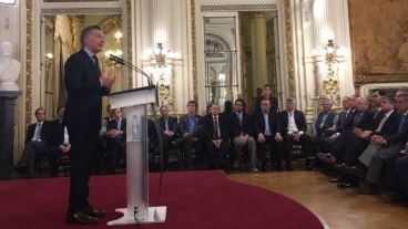 Macri hizo anuncios ligados a la energía en Casa Rosada.