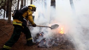 Bomberos trabajan sin descanso en las áreas afectadas.