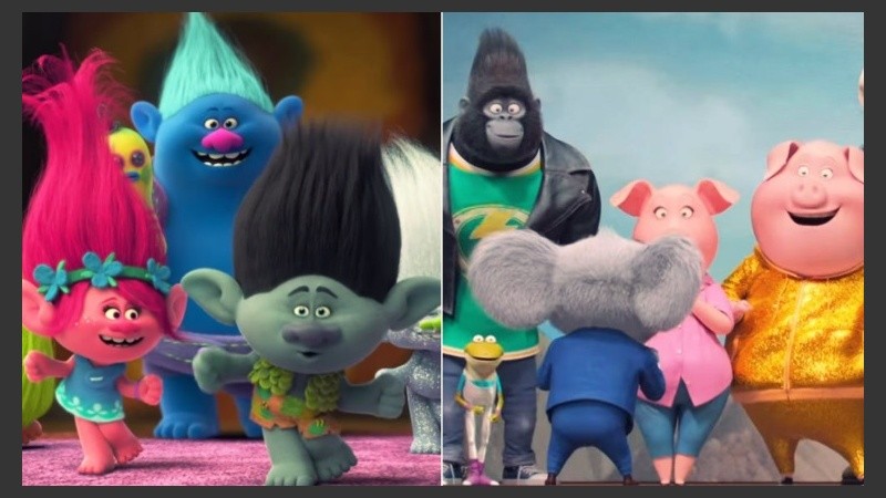 Desde su estreno, “Trolls” recaudó 340 millones de dólares con un presupuesto de 125; mientras que “Sing” sumó 550 millones cuando costó 75.