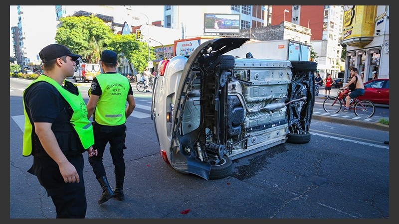 Tránsito interrumpido en la zona. 