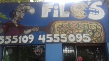 La pizzería en la que se produjo el crimen.