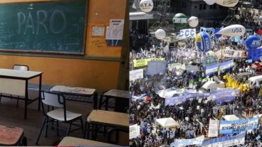 El paro de los docentes y la marcha de la CGT son los dos hechos salientes de la semana.