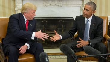 Trump y Obama en el día de la asunción.