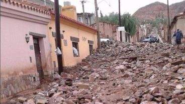 El alud ocurrió en medio del temporal de esta madrugada.