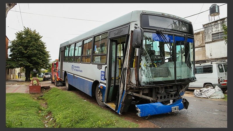 Así quedó el colectivo.