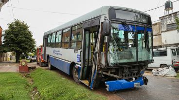 Así quedó el colectivo.