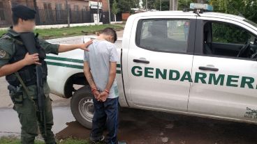 El sospechoso detenido en barrio Santa Lucía este miércoles.