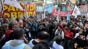 La manifestación fue en peatonal Córdoba y Corrientes.