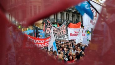 La manifestación fue en peatonal Córdoba y Corrientes.