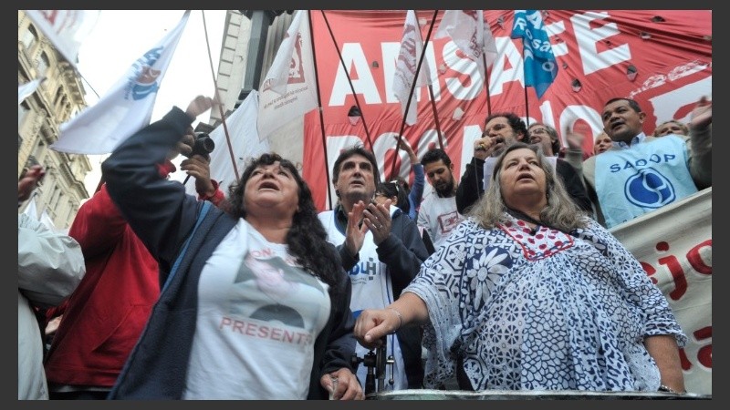 La manifestación fue en peatonal Córdoba y Corrientes.