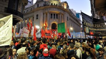 La manifestación fue en peatonal Córdoba y Corrientes.