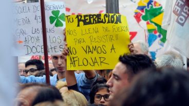 La manifestación fue en peatonal Córdoba y Corrientes.