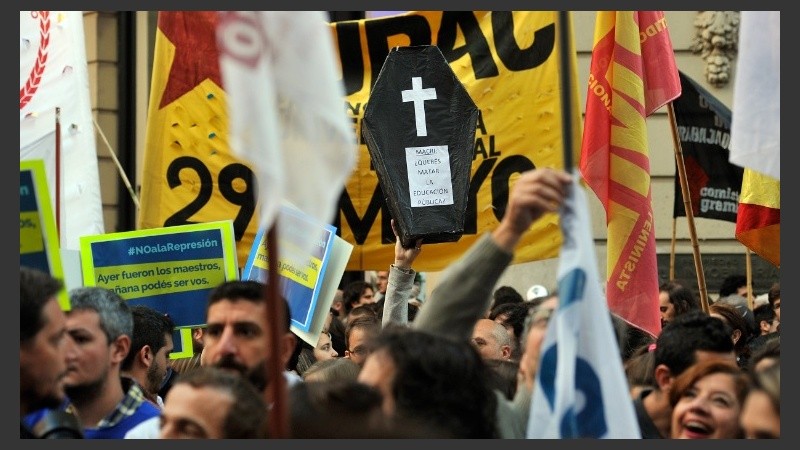 La manifestación fue en peatonal Córdoba y Corrientes.