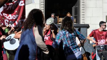 Imágenes de la marcha docente de este martes.