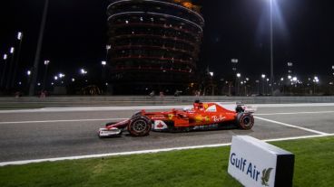 Sebastian Vettel fue el más rápido en el circuito de Sakhir.