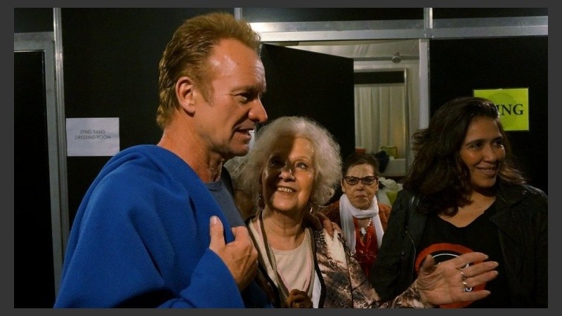 Sting y su reencuentro con Estela Carlotto. 