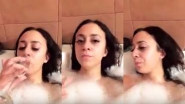 La sobrina del presidente se filmó durante un baño de espuma.