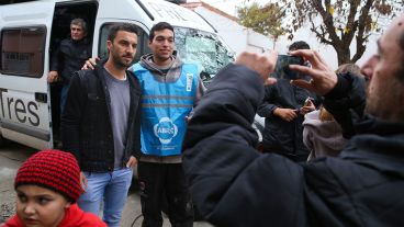 Nacho Scocco recibió el cariño de los hinchas.