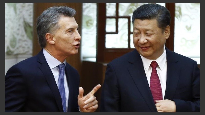 Macri con Xi Jinping. 