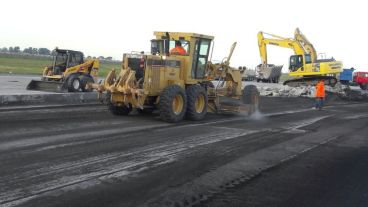 Así arrancaron las obras en el aeropuerto.