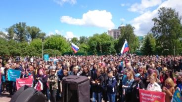 Las principales concentraciones fueron en Moscú y San Petersburgo.