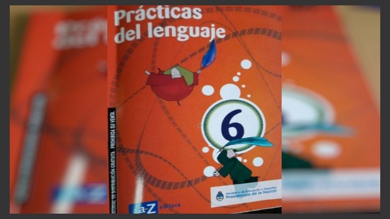 El manual Prácticas del Lenguaje 6, de AZ Editora que llegó a escuelas de CABA.