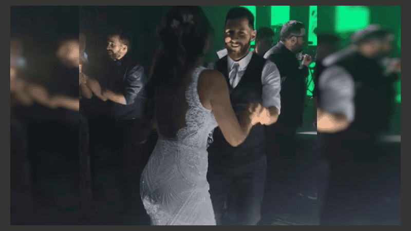 La pareja mostró sus habilidades para el baile.