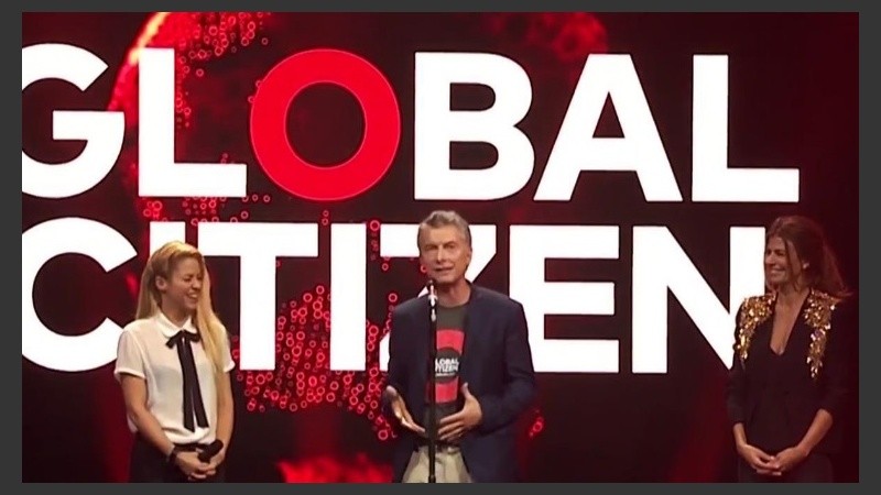 Macri, junto a Shakira y Juliana Awada.