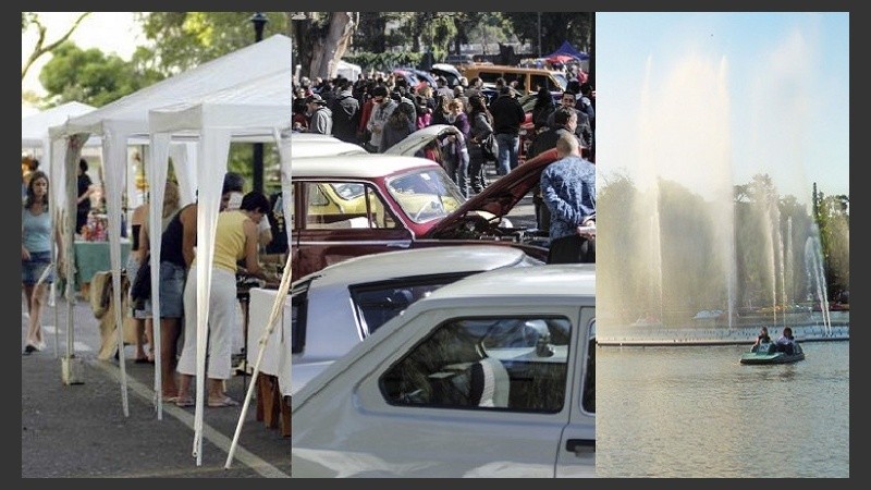 Ferias, autos antiguos y aguas danzantes; parte de la oferta local.