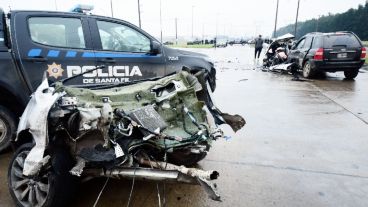 Tremendas imágenes sobre el estado en que quedaron los coches.