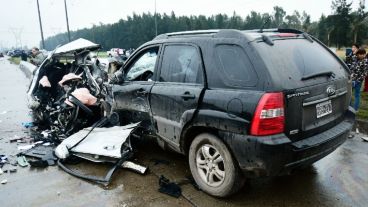 Tremendas imágenes sobre el estado en que quedaron los coches.