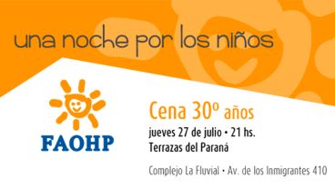 Se viene una gran cena solidaria en Rosario.