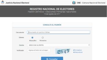 Para acceder, hay que ingresar el DNI, género, distrito y un código.