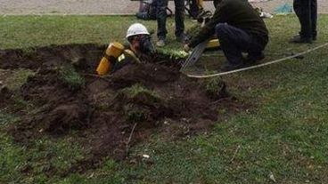 En el lugar trabajaron bomberos de la zona.